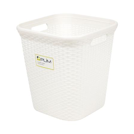 ตะกร้าผ้าเหลี่ยมสูง 5989 ขาว PLIM