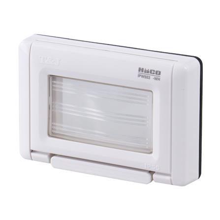 กล่องกันน้ำแบบฝัง 3 ช่อง HACO IPW553 สีขาว_1