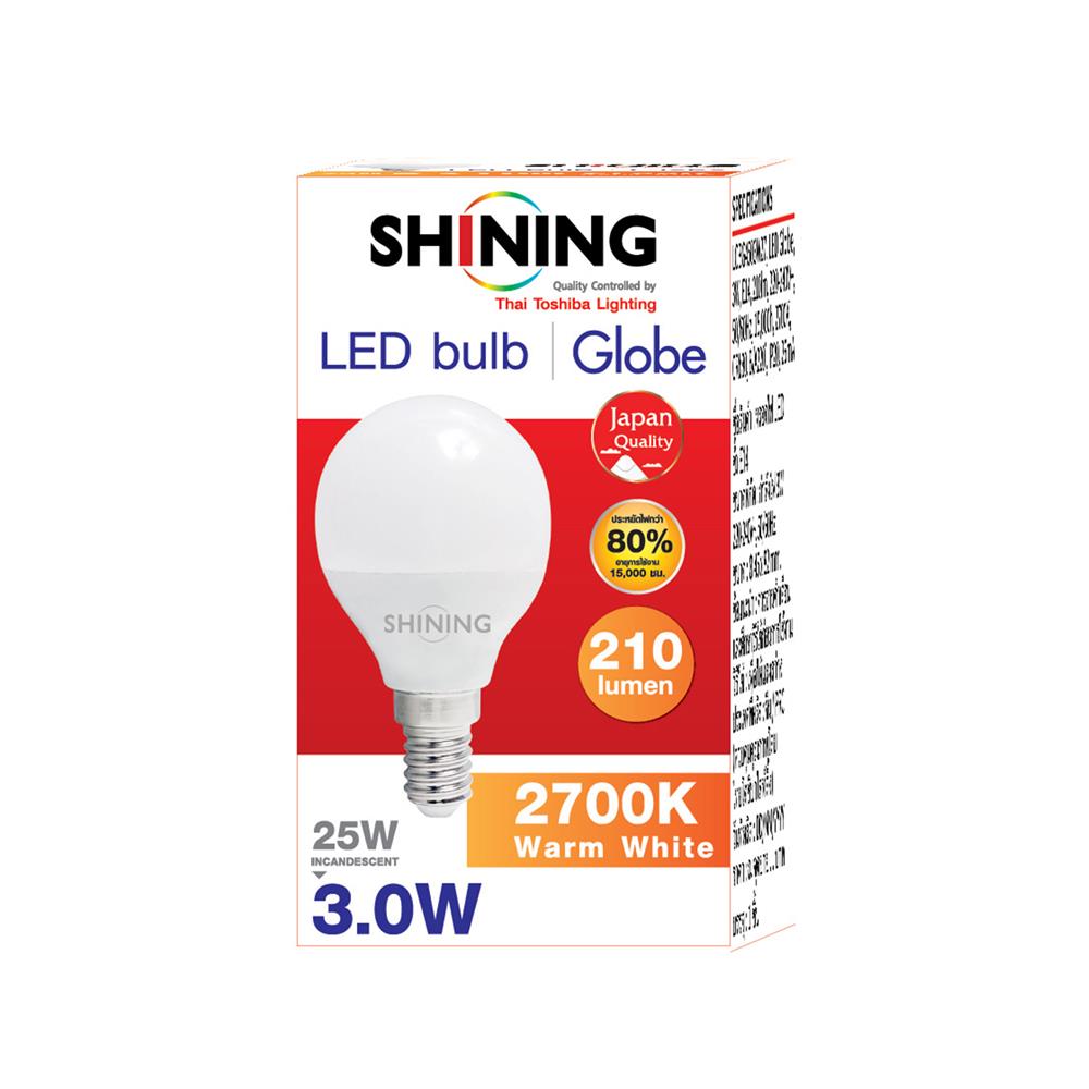 หลอด LED SHINING BULB GLOBE 3 วัตต์ WARM WHITE E14