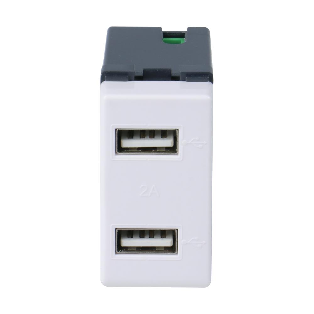 เต้ารับ USB HACO 1 ช่อง AP-USB2 2 แอมแปร์ สีขาว