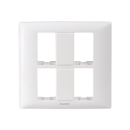 หน้ากาก 4 ช่อง HACO AP-F004 สีขาว