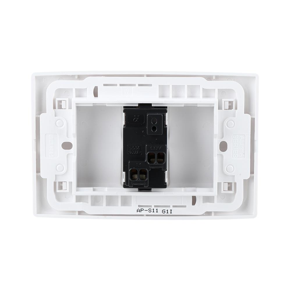 ชุดสวิตช์ 1 ทาง 1 ช่อง HACO AP-S11 สีขาว