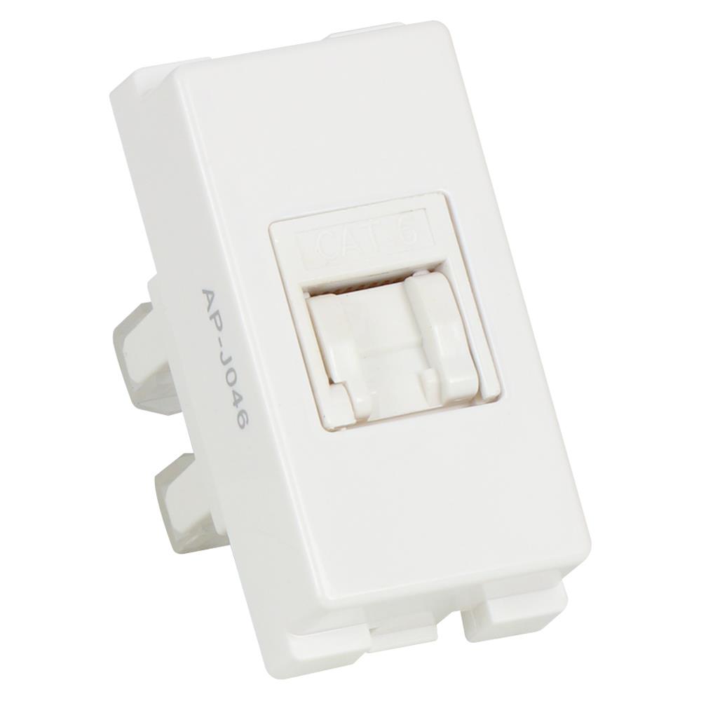 เต้ารับคอมพิวเตอร์ HACO CAT6 AP-J046 สีขาว