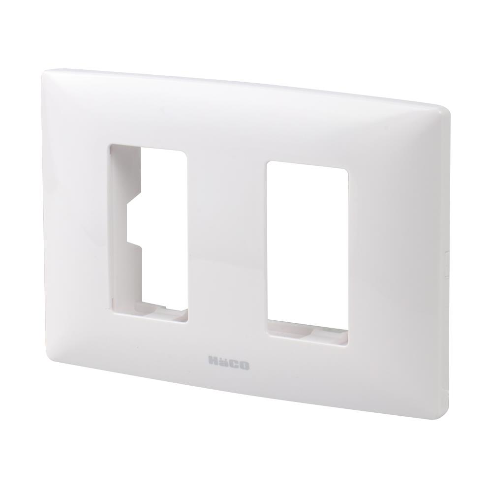 หน้ากาก 2 ช่อง HACO AP-F002 สีขาว