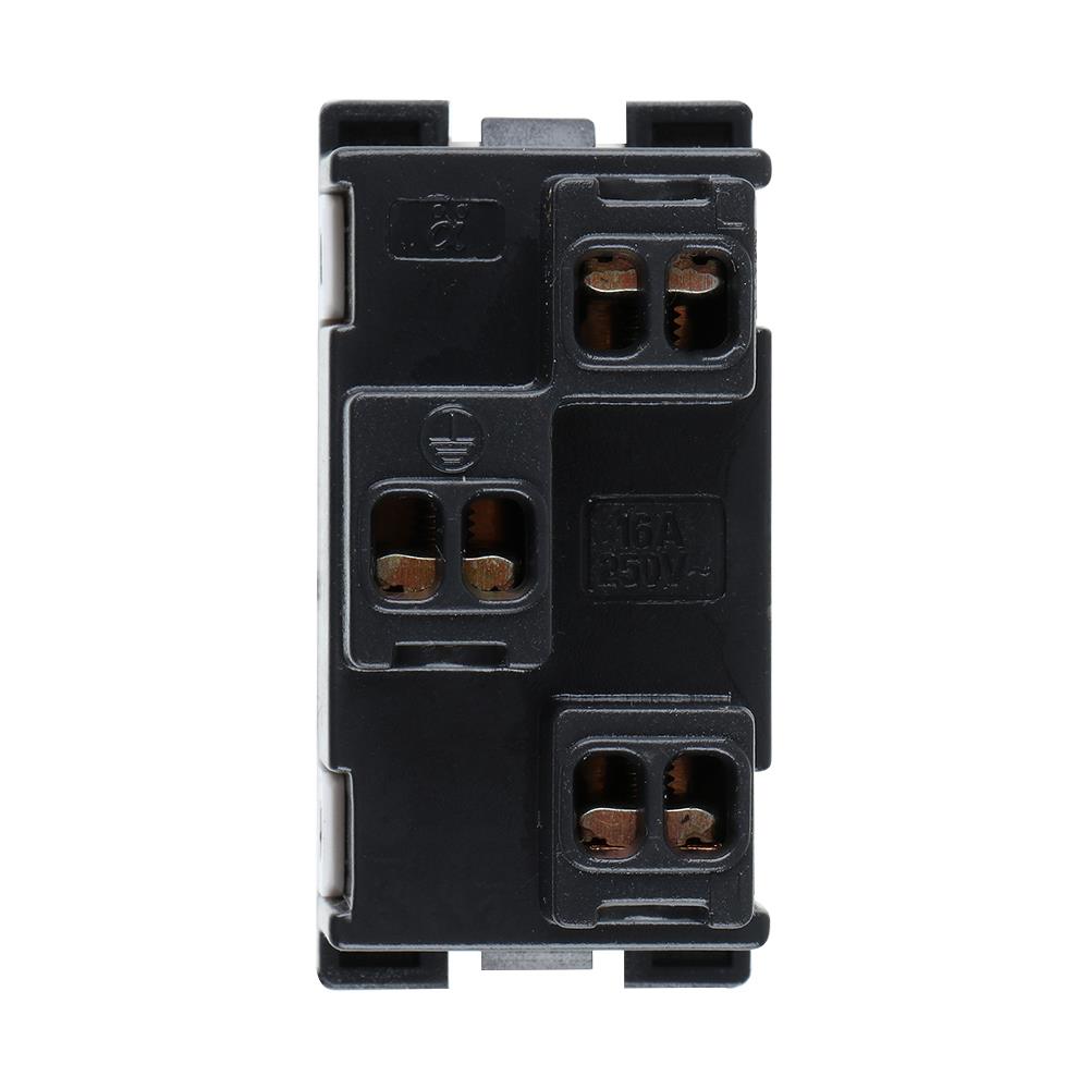 เต้ารับเดี่ยว 3 ขา HACO AP-E132 สีขาว