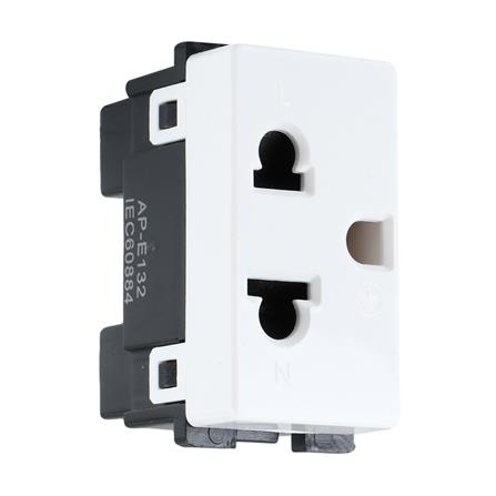 เต้ารับเดี่ยว 3 ขา HACO AP-E132 สีขาว_1