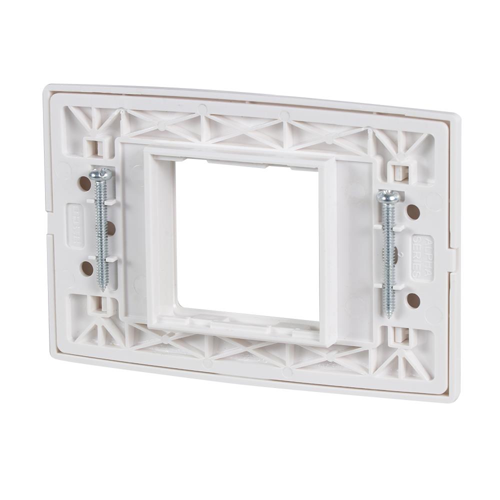 หน้ากาก 2 ช่องกลาง HACO AP-F002A สีขาว