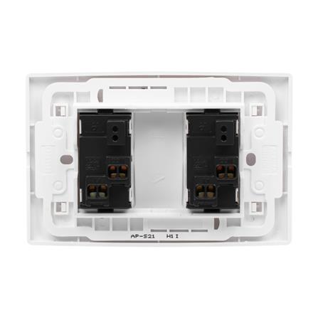 ชุดสวิตช์ 1 ทาง 2 ช่อง HACO AP-S21 สีขาว_2