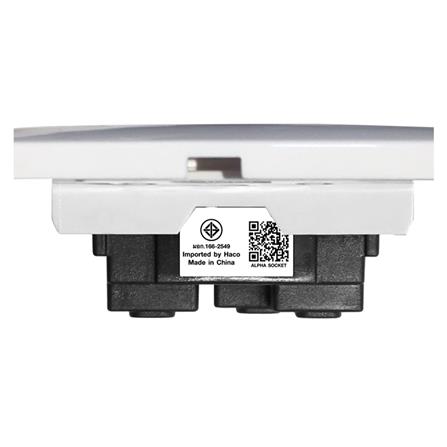 ชุดเต้ารับเดี่ยว 3 ขา 3 ช่อง HACO AP-E30 สีขาว_3