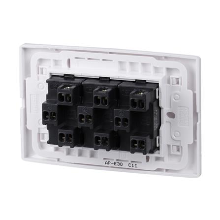 ชุดเต้ารับเดี่ยว 3 ขา 3 ช่อง HACO AP-E30 สีขาว_2