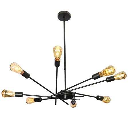 ไฟช่อ EVL HL-0005/8 สีดำ 8 หัว_0