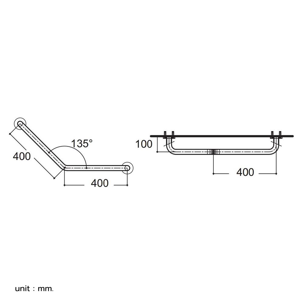 ราวมือจับ แบบตัว V AMERICAN STANDARD HR-320640-01