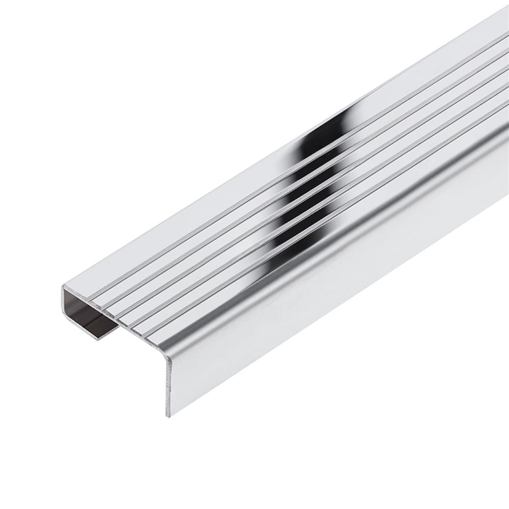 จมูกบันไดสเตนเลส DP NL 402431 4 ซม. 2.4 ม. สีเงินเงา