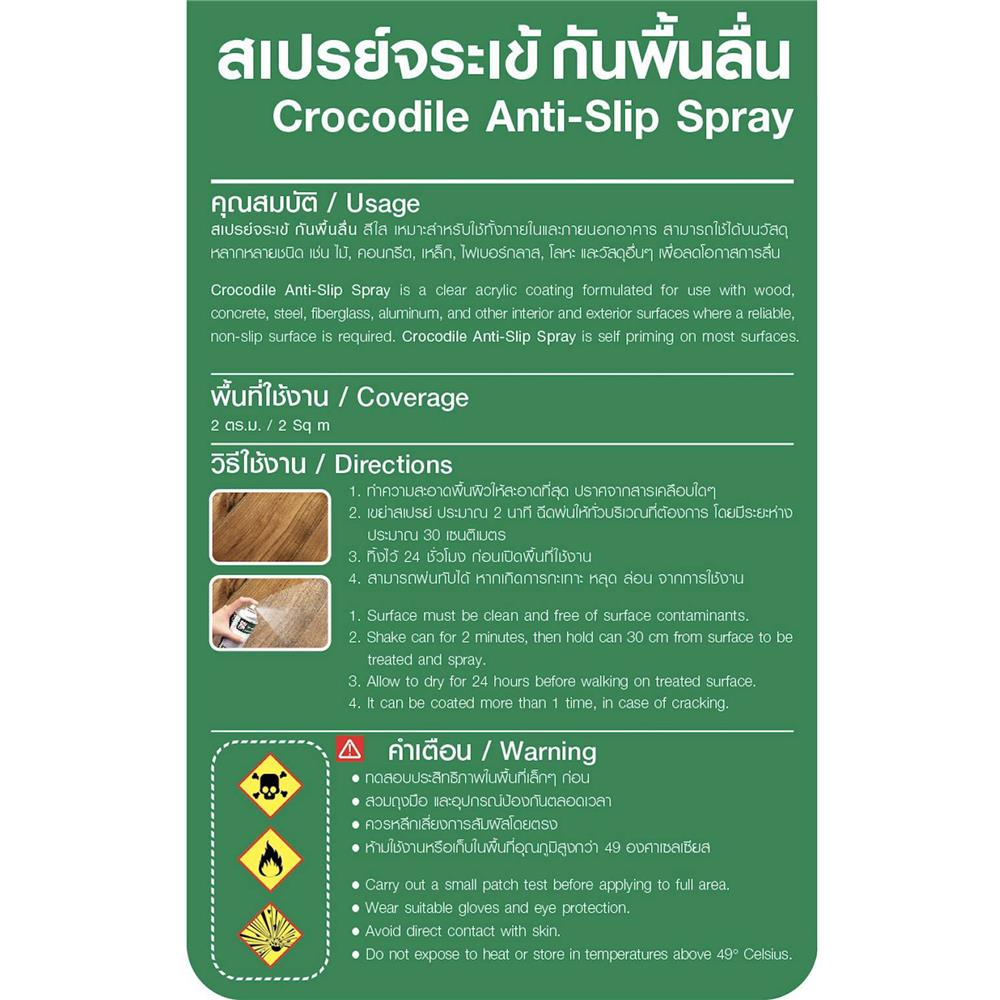 สเปรย์กันพื้นลื่น จระเข้ 12 ออนซ์ สีใส
