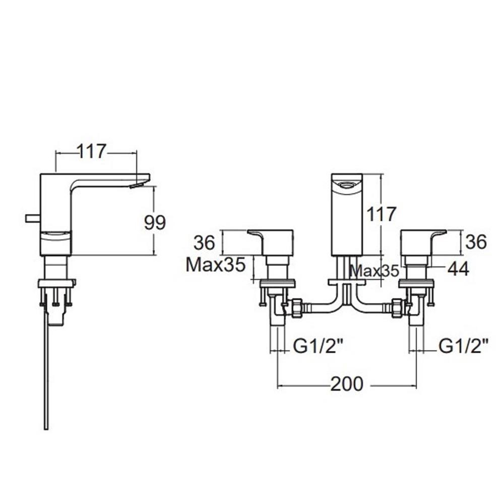 ก๊อกอ่างล้างหน้าผสม AMERICAN STANDARD A-1303-130