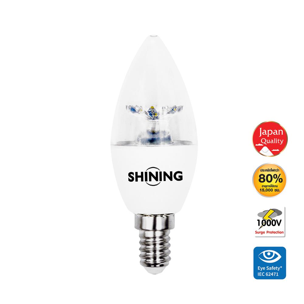 หลอด LED SHINING CANDLE 3 วัตต์ WARM WHITE E14
