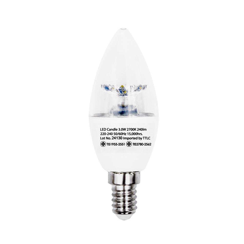 หลอด LED SHINING CANDLE 3 วัตต์ WARM WHITE E14