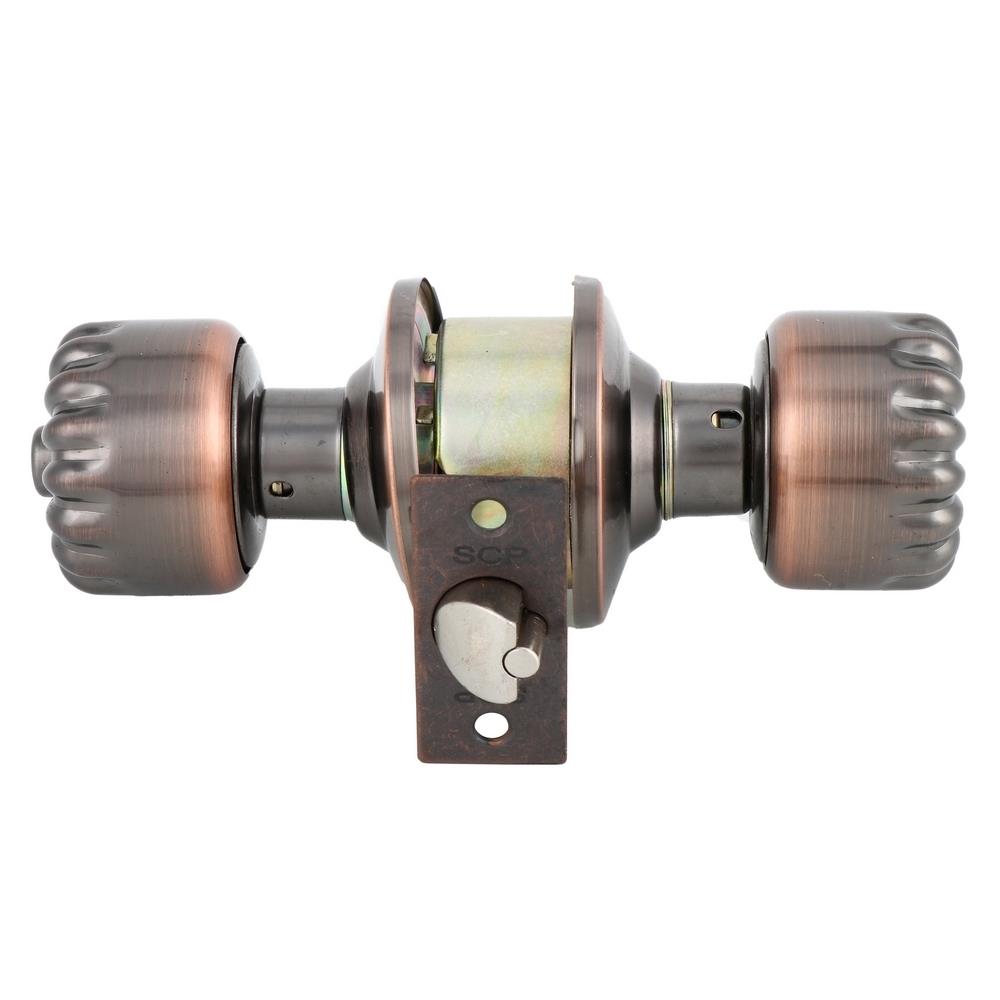 ลูกบิดทั่วไป SCP K586 AC หัวกลม หัวกลม สีทองแดงรมดำ