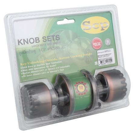 ลูกบิดทั่วไป SCP K586 AC หัวกลม หัวกลม สีทองแดงรมดำ_3