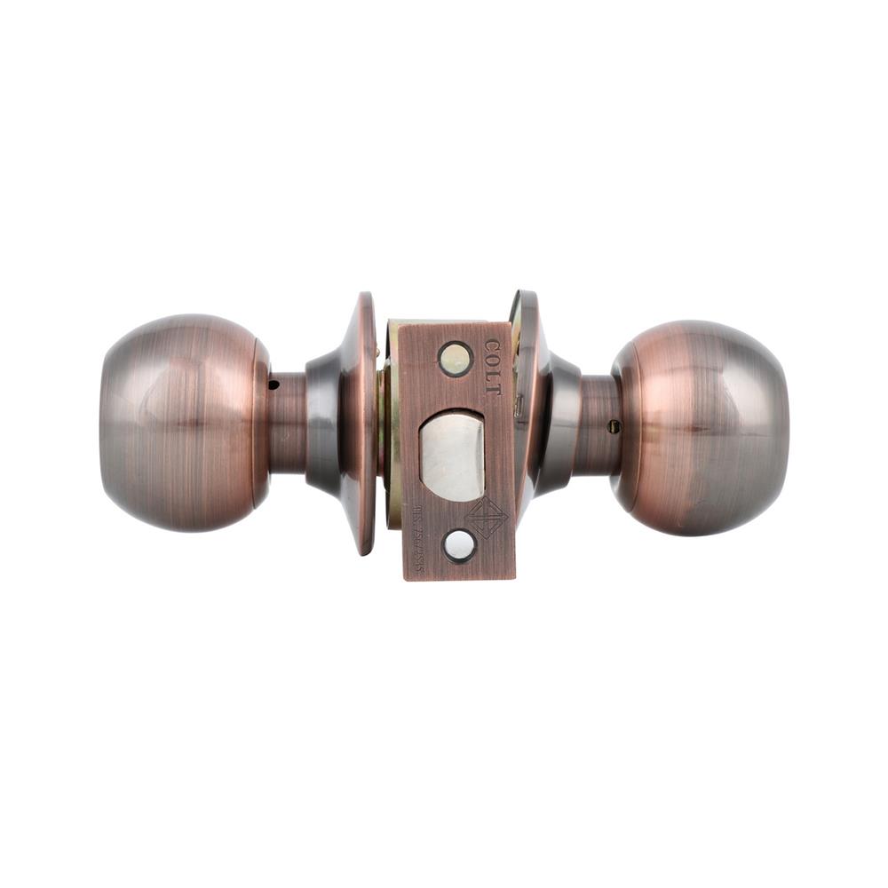 ลูกบิดทั่วไป หัวกลม ฝาใหญ่ COLT A68717 สีทองแดงรมดำ