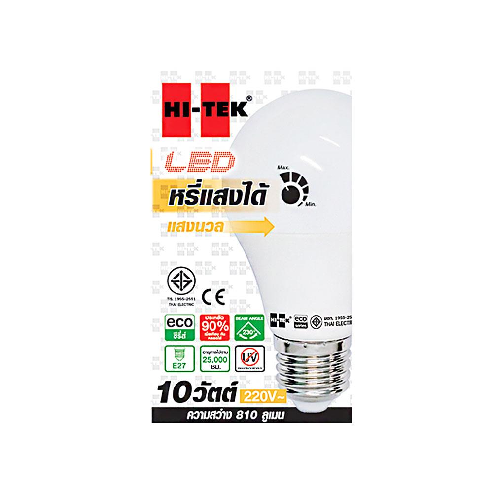 หลอด LED HI-TEK A60 Dimmable 10 วัตต์ WARMWHITE E27