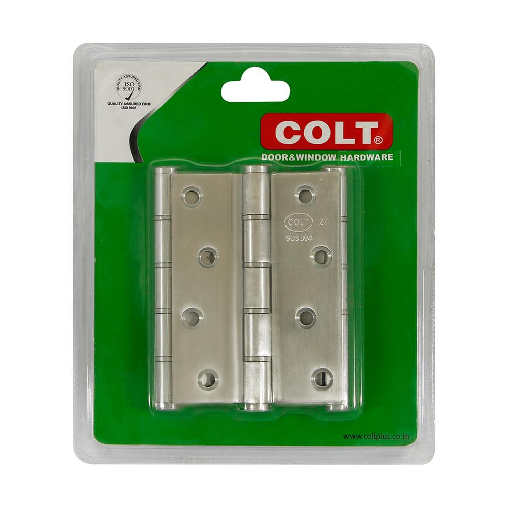 บานพับ 4X3 นิ้ว X 2 มม. COLT 27 สีสเตนเลส (แพ็ก 3 ชิ้น)