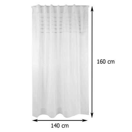 ผ้าม่านโปร่งซ่อนหู HOME LIVING STYLE DITTO 140X160 ซม. สีขาว_6