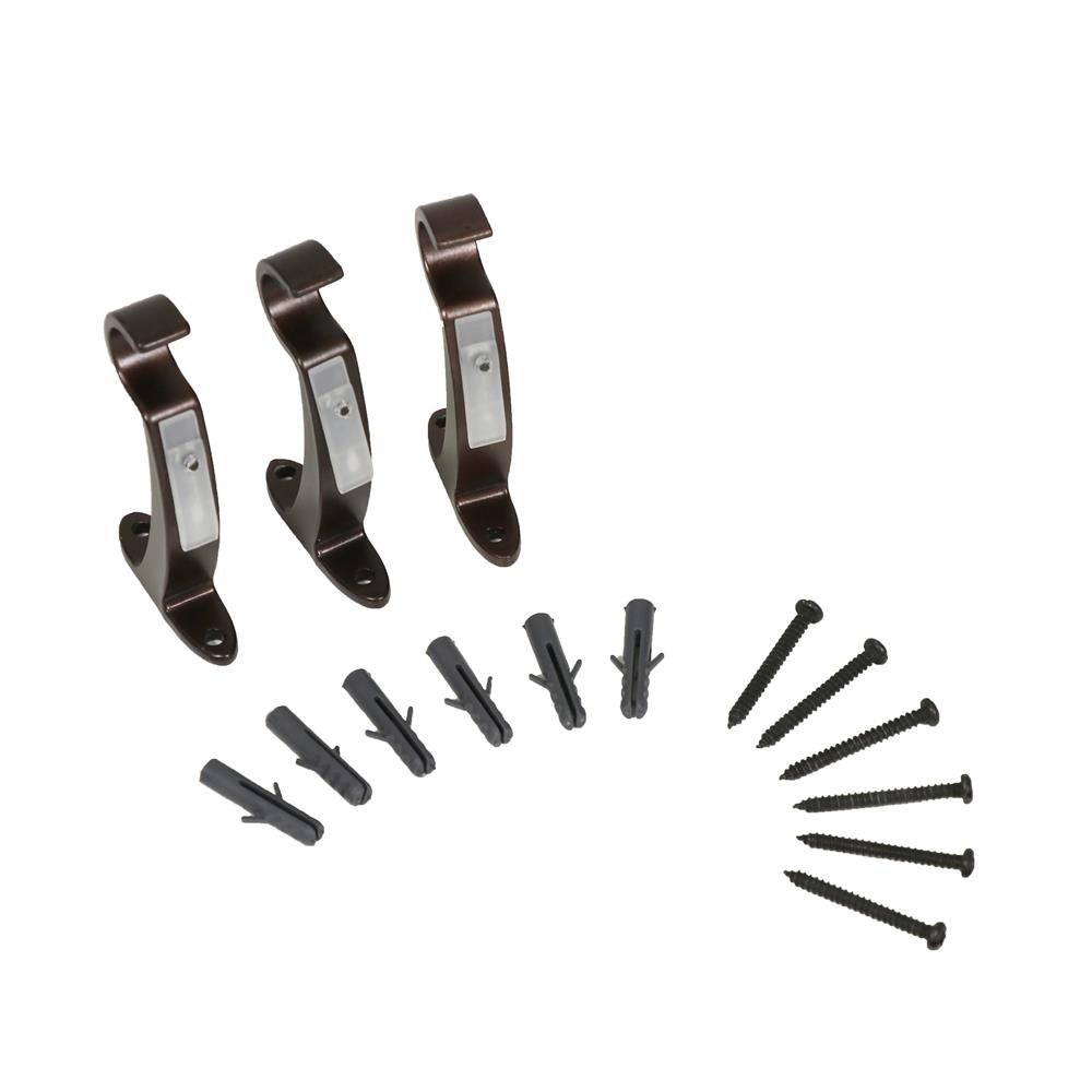 รางเหล็ก ยืดหด HOME LIVING STYLE WOOD BALL 180-310 ซม. สีน้ำตาล