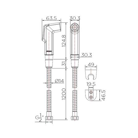 สายฉีดชำระครบชุด KARAT FAUCET KA-03-321-11 สีขาว_1