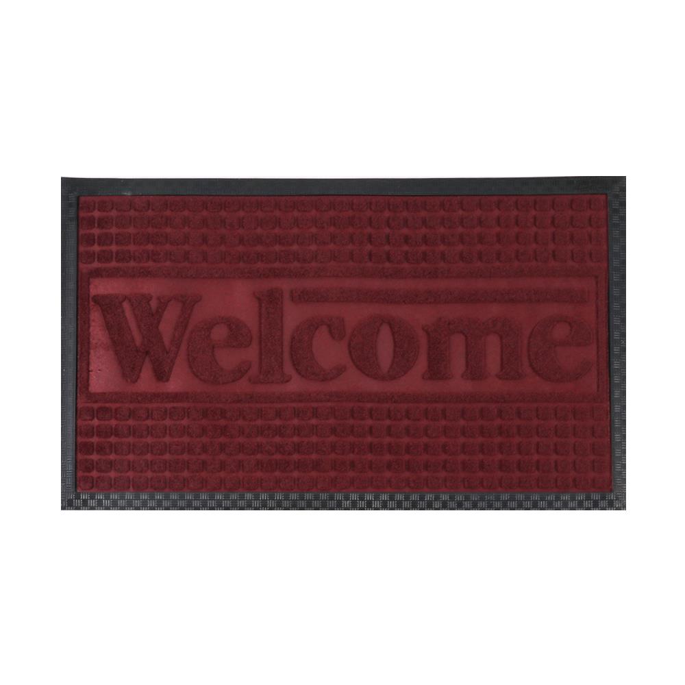 พรมเช็ดเท้าดักฝุ่น HOME LIVING STYLE MX1031 44X74 ซม. สีแดง