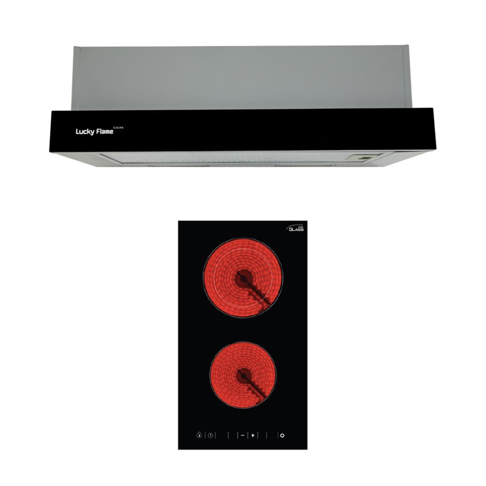 เตาฝัง+เครื่องดูดควัน LUCKY FLAME TR-60G + BH-30IF