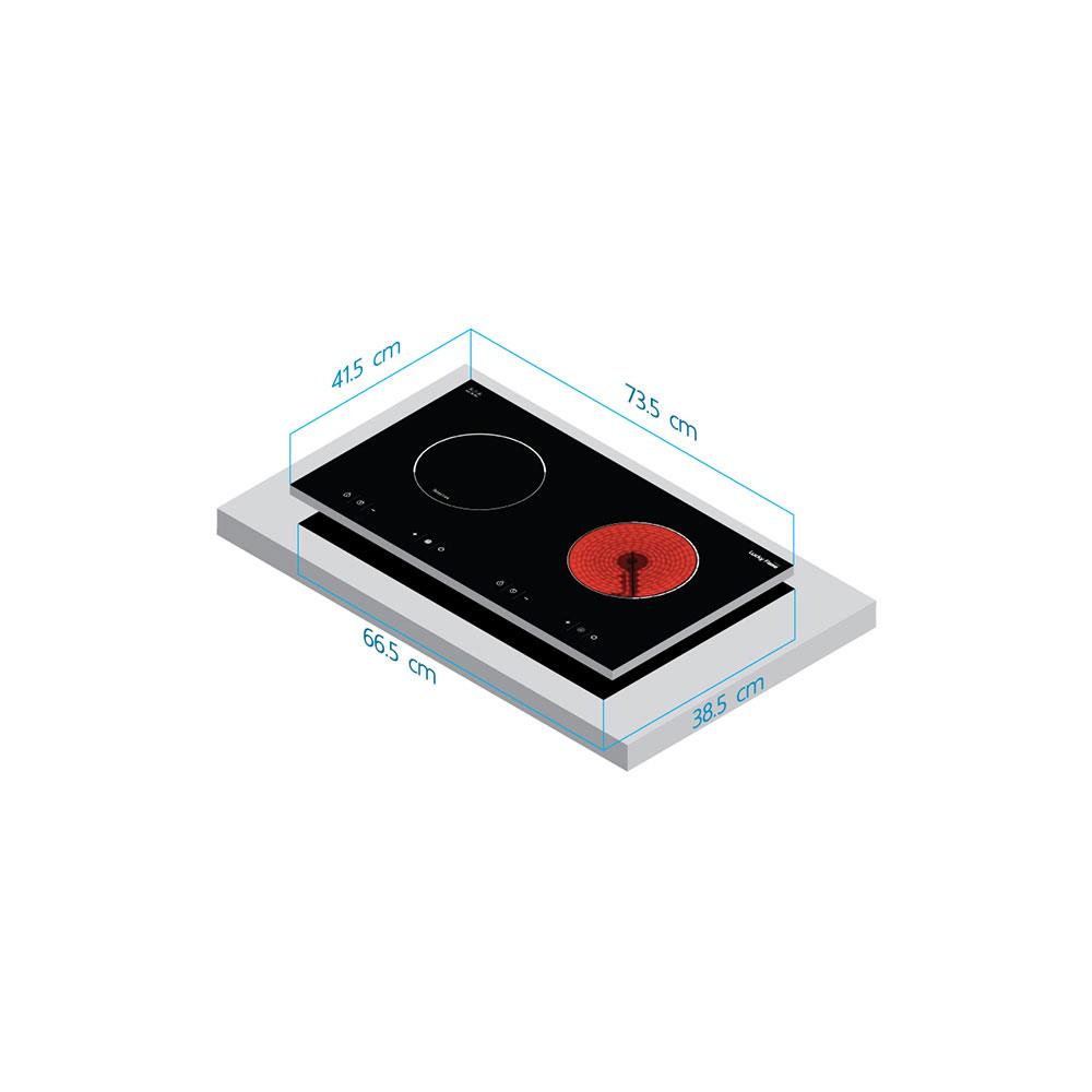 เตาฝัง+เครื่องดูดควัน LUCKY FLAME BH-70FD+RG-961S