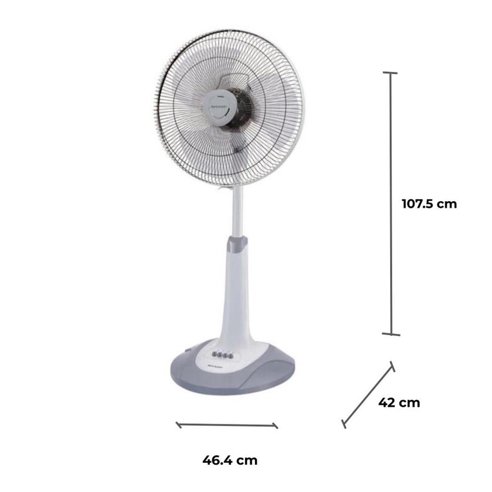 พัดลมสไลด์ 16 นิ้ว SHARP PJ-SL163CG เทา