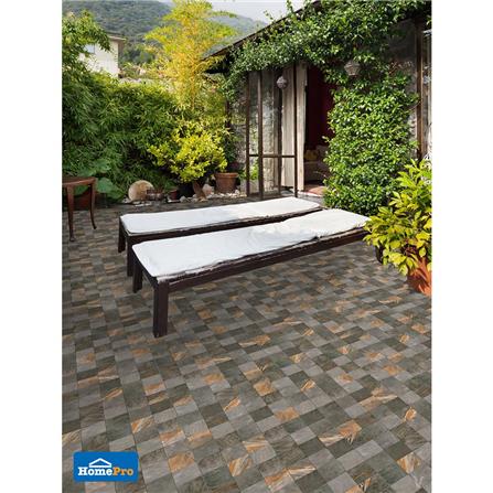 กระเบื้องพื้น 16x16 นิ้ว DURAGRES ไอโอวา ดำ EXC A_3