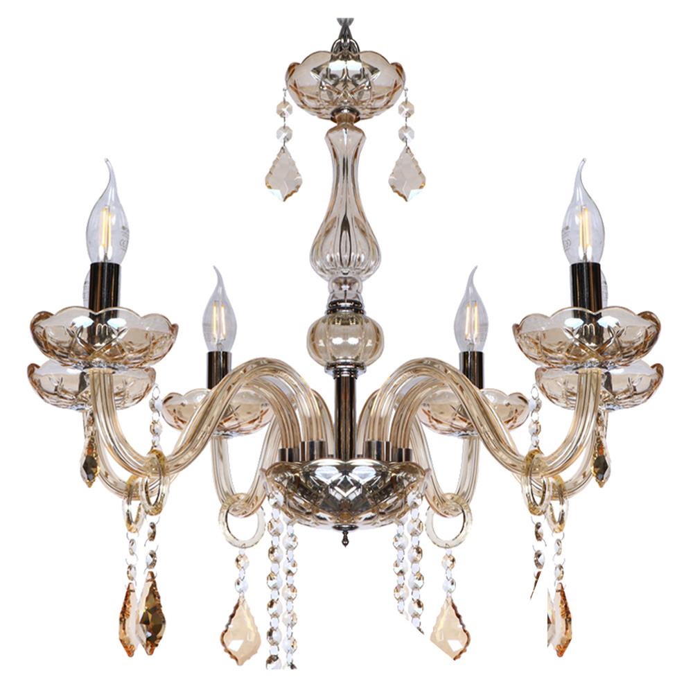 ไฟช่อ INOVA SP672-1 สีน้ำตาล/ทอง 6 หัว