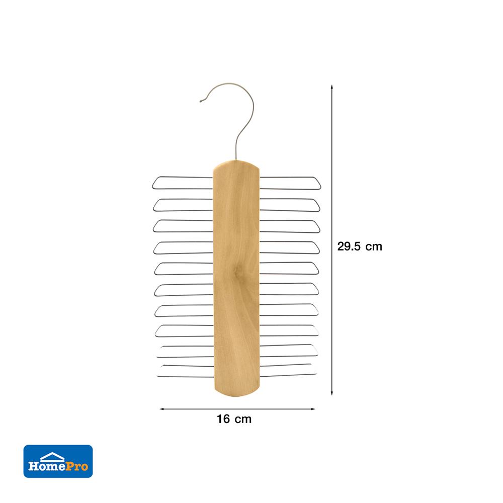 ไม้แขวนเนคไทไม้ 20ห่วงWHS-51226 (1x1) HL