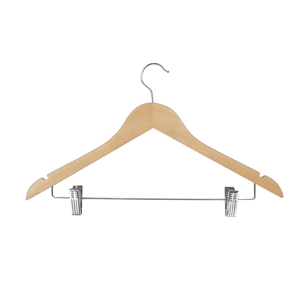 ไม้แขวนเสื้อไม้มีหนีบ WHM66026 (1x1) HL