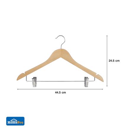 ไม้แขวนเสื้อไม้มีหนีบ WHM66026 (1x1) HL_3
