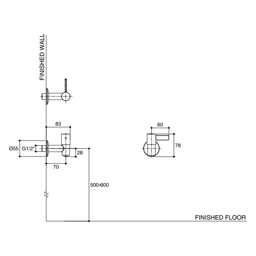 ก๊อกล้างพื้น ENGLEFIELD K-77151X-4CD-CP