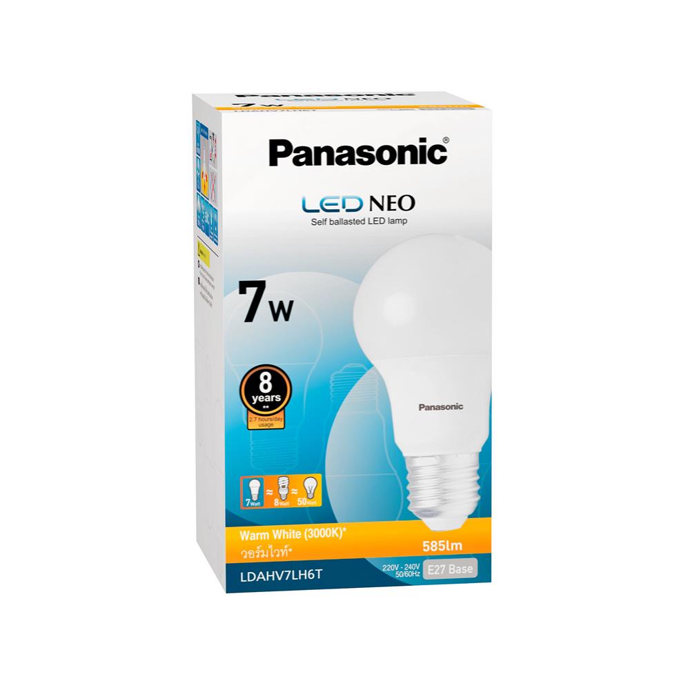 หลอด LED PANASONIC NEO 7 วัตต์ WARM WHITE E27