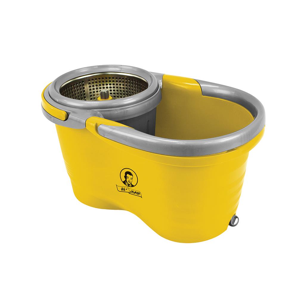 ชุดอุปกรณ์ถังปั่นพร้อมไม้ม็อบ BE MAN VETORA สีเหลือง