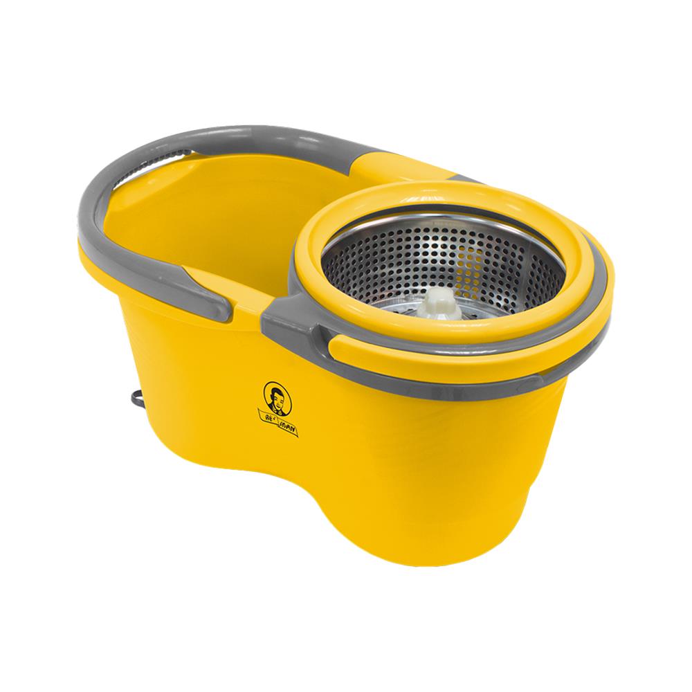 ชุดอุปกรณ์ถังปั่นพร้อมไม้ม็อบ BE MAN VETORA สีเหลือง