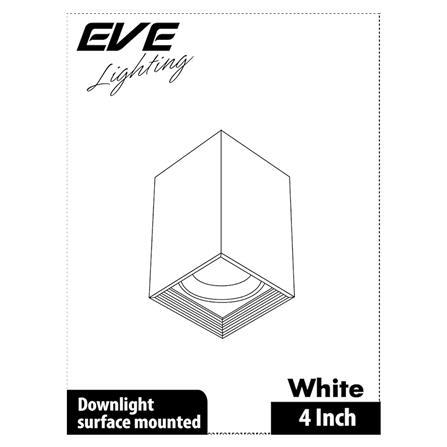 ดาวน์ไลท์ EVE EL-04002 552456 4 นิ้ว สีขาว เหลี่ยม_1