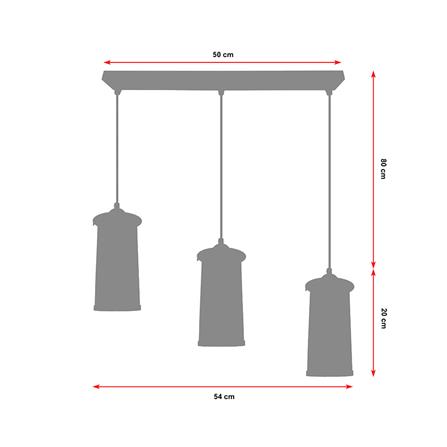 ไฟช่อ EVL HG-0015/3 สีดำ 3 หัว_3