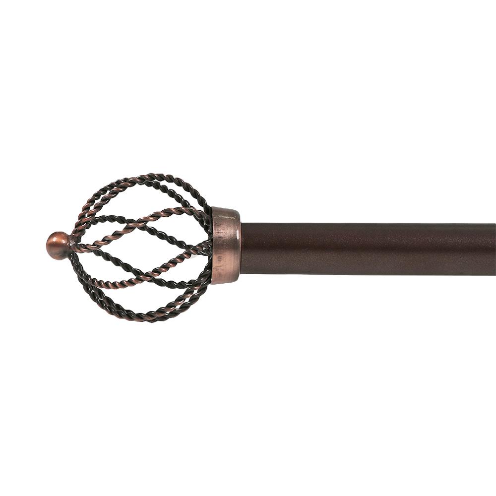 รางเหล็ก HOME LIVING STYLE TWIST ยืดหด 110-210 ซม. สีน้ำตาล