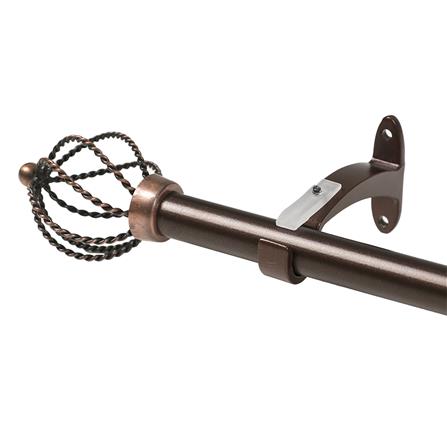 รางเหล็ก HOME LIVING STYLE TWIST ยืดหด 110-210 ซม. สีน้ำตาล_2