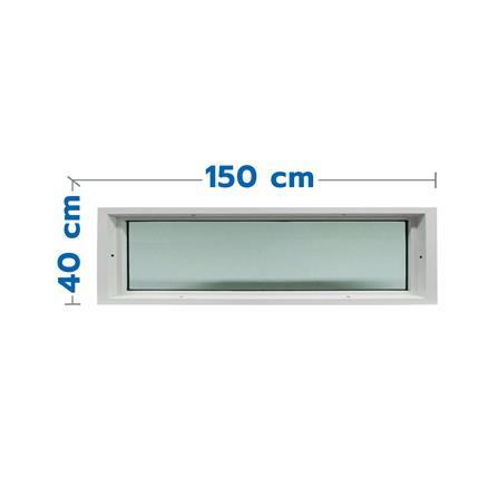 ช่องแสงหน้าต่าง UPVC HOFFEN 150x40 ซม. สีขาว