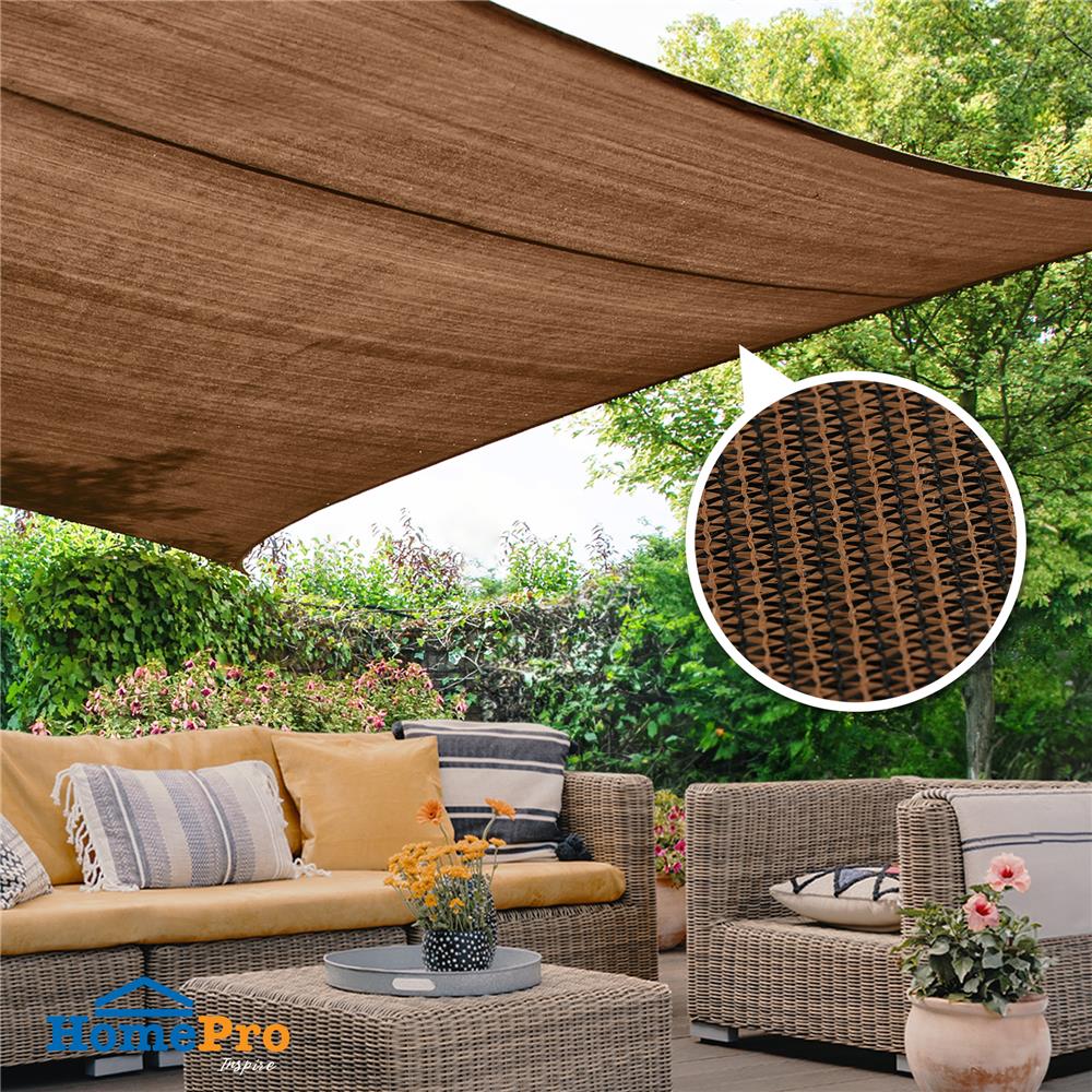 สแลนแพ็กกรองแสง 90 เปอร์เซ็นต์ SPRING 2X2 ม. สีมอคค่า เจาะตาไก่