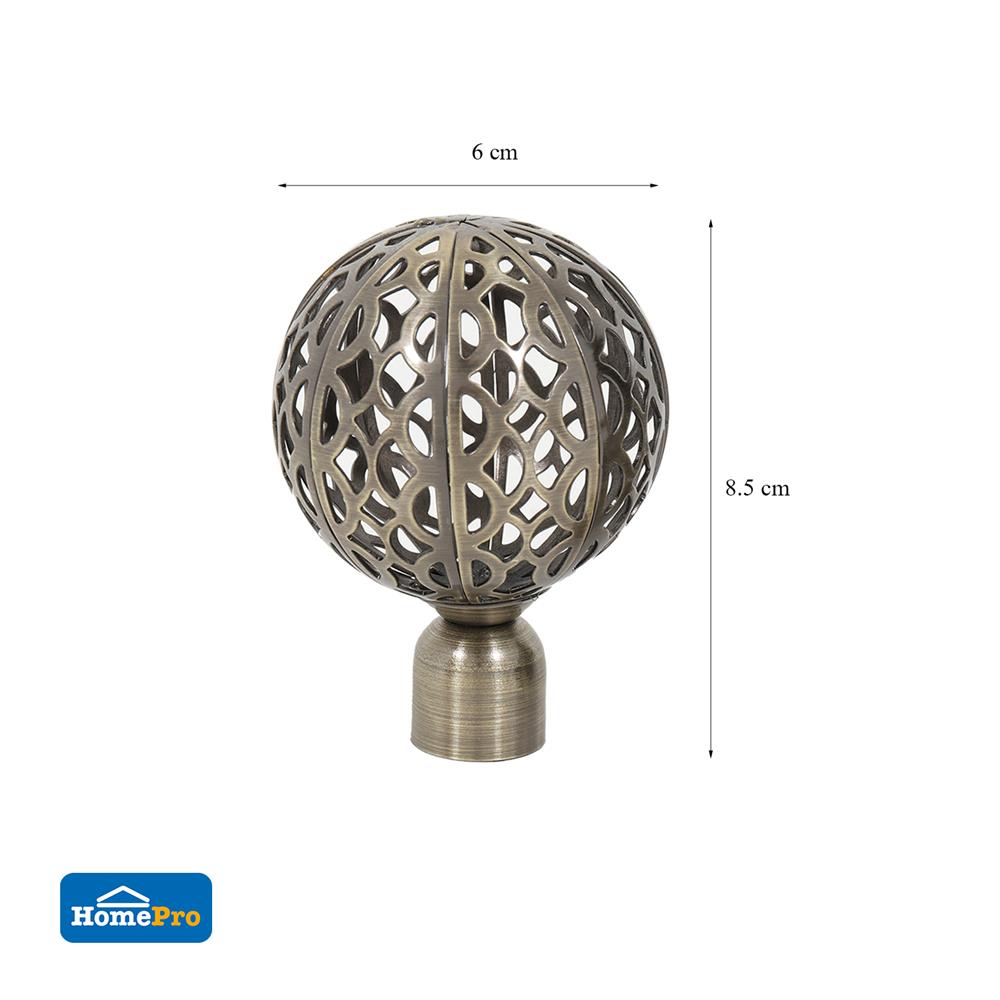 หัว-ท้ายรางผ้าม่าน HOME LIVING STYLE LOREN 19 มม. สีทอง