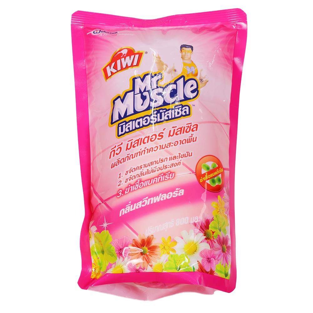 น้ำยาทำความสะอาดพื้น KIWI MR.MUSCLE 800ml แพ็คคู่ SWEET FLORAL